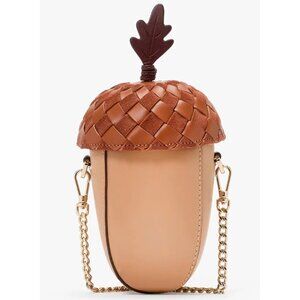 G Kate Spade 3D Acorn Crossbody Bag Beige & Brown Leather KL918 NWT Collectible